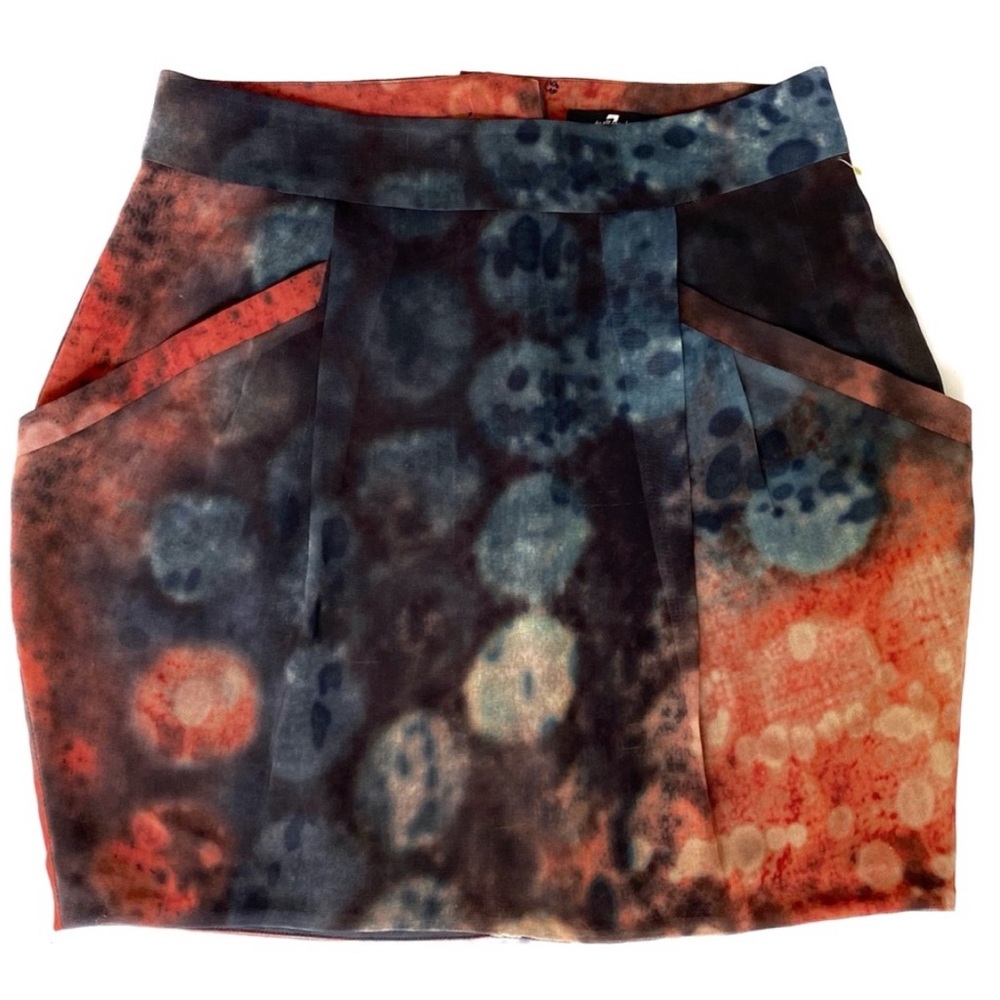 7 For All Mankind Silk Mini Skirt w Pockets Small